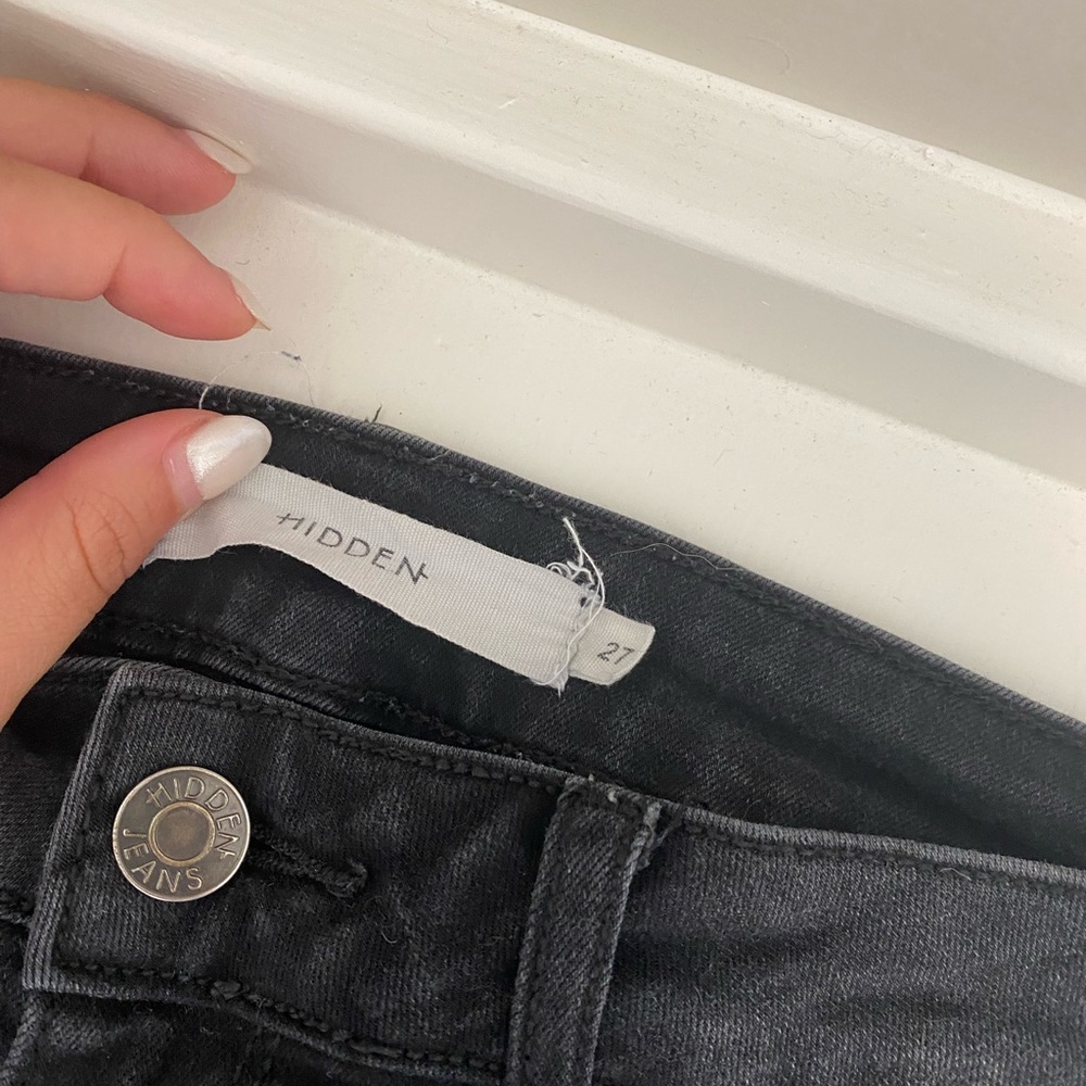 Hidden Jeans Gray and Distressed